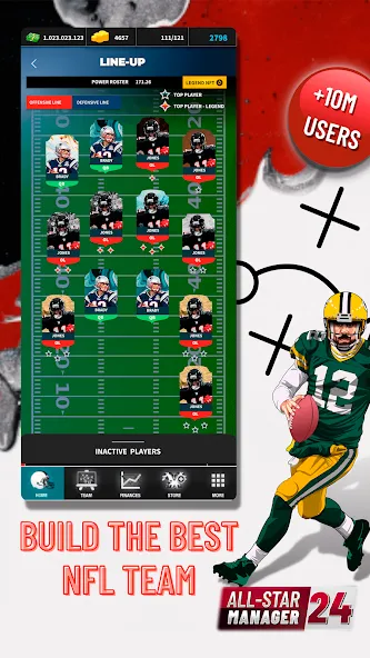 Fantasy Football Bowl Manager (Американ)  [МОД Меню] Screenshot 2