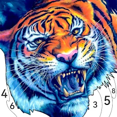 Взломанная Animal Paint by Number Game (Анимал Пэйнт бай Намбер Гэйм)  [МОД Menu] - стабильная версия apk на Андроид