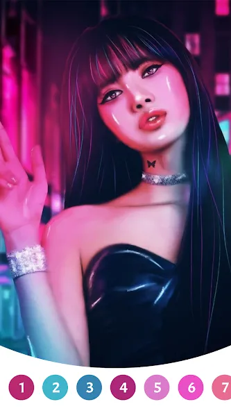 BlackPink Paint by Number (БлэкПинк Раскраска по номерам)  [МОД Много монет] Screenshot 5