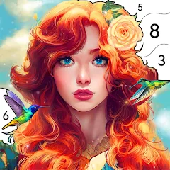 Скачать взлом Girls Paint by Number Coloring (Девочки раскрашивают по номерам)  [МОД Бесконечные деньги] - последняя версия apk на Андроид