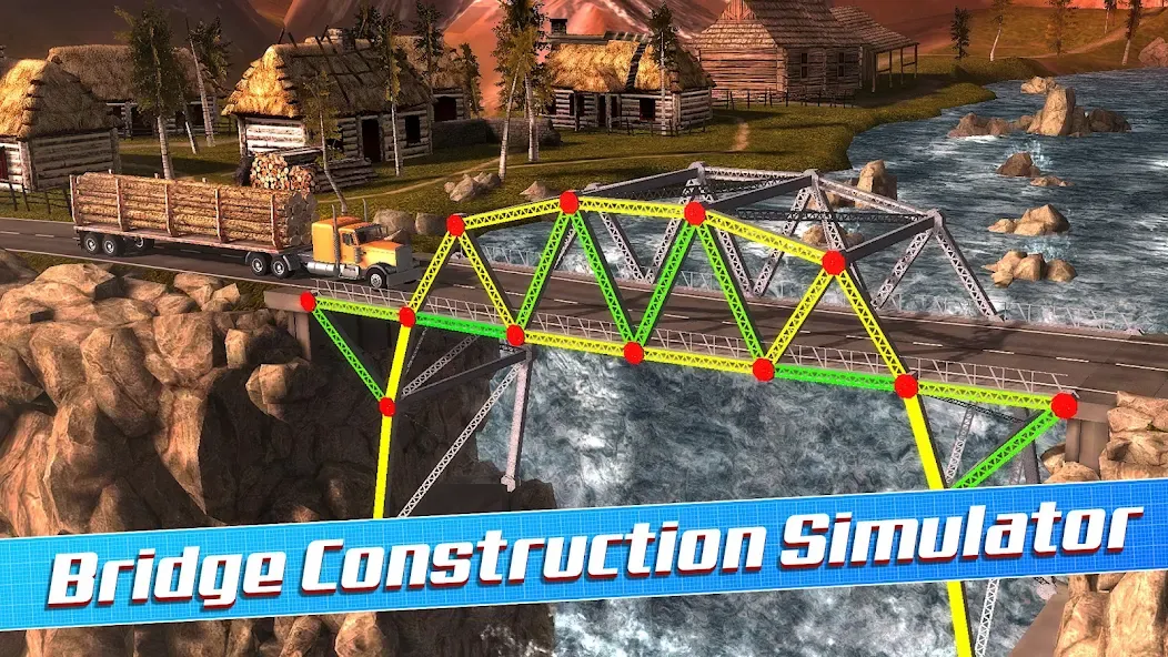 Bridge Construction Simulator (Бридж Конструкшн Симулятор)  [МОД Unlimited Money] Screenshot 1