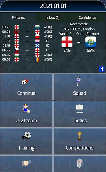 True Football National Manager (Тру Футбол Национальный Менеджер)  [МОД Unlocked] Screenshot 1