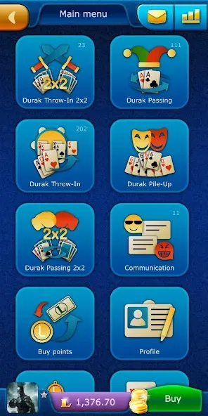 Durak LiveGames online  [МОД Mega Pack] Screenshot 1