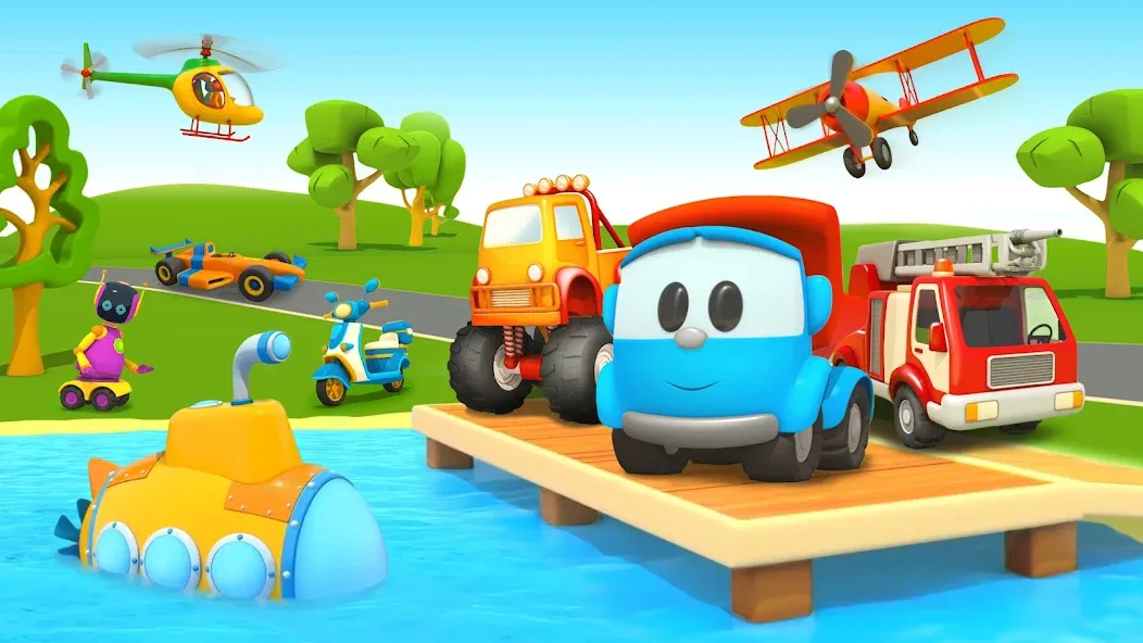 Leo 2: Puzzles & Cars for Kids  [МОД Mega Pack] Screenshot 1