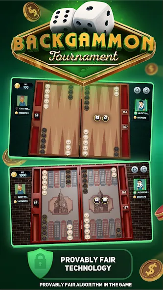 Backgammon Tournament  [МОД Menu] Screenshot 1