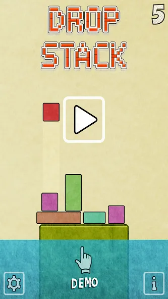 Drop Stack Block Stacking Game (Дроп Стэк блочная игра с укладкой блоков)  [МОД Menu] Screenshot 1