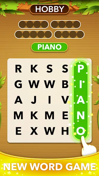 Word Heaps Search - Word Games (Ворд Хипс Срч)  [МОД Много монет] Screenshot 1