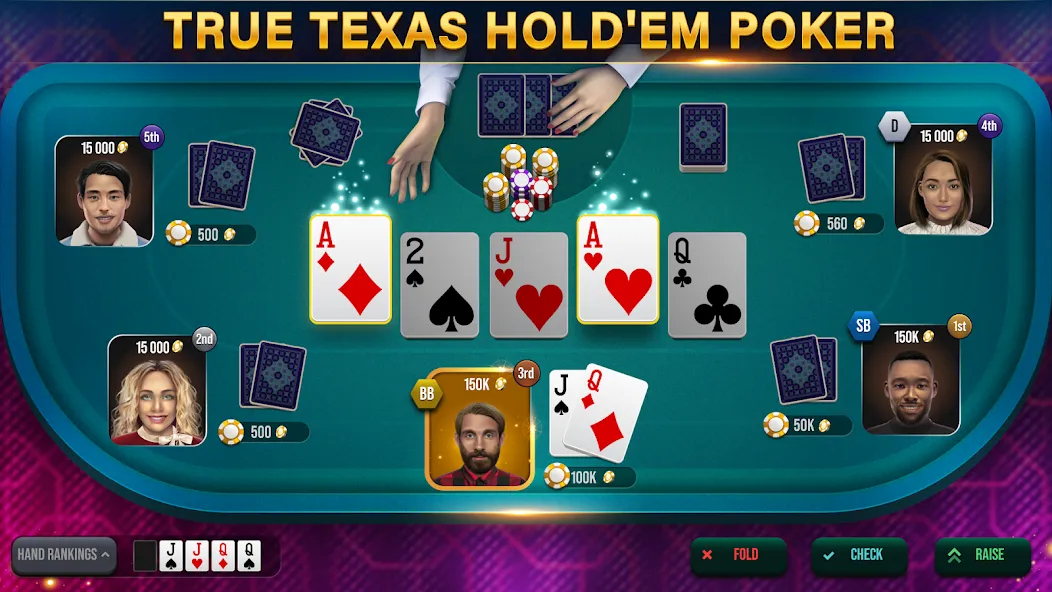 Poker Tour: Texas Holdem World (Покер Тур)  [МОД Бесконечные монеты] Screenshot 1