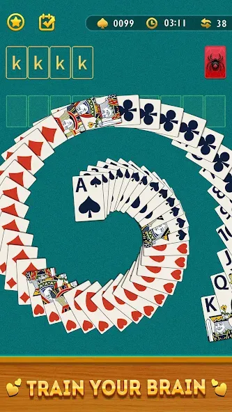 Spider Solitaire Card Game  [МОД Unlimited Money] Screenshot 5