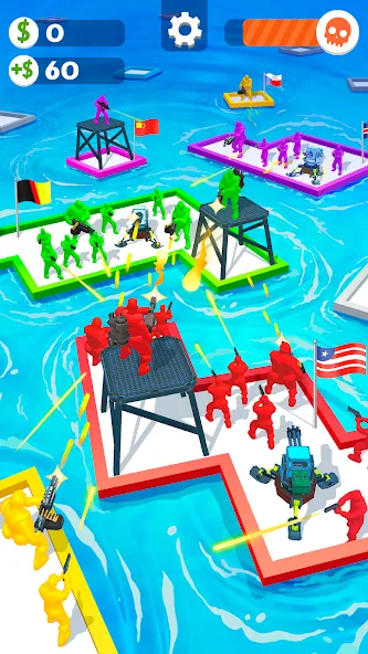 War of Rafts: Crazy Sea Battle (Война плотов)  [МОД Бесконечные деньги] Screenshot 1