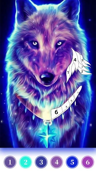 Wolf Coloring Book Color Game (Вульф Колоринг Бук Колор Гейм)  [МОД Все открыто] Screenshot 1