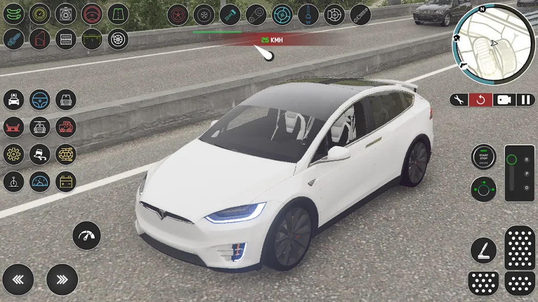 Electric Tesla Model X Driver (Электрический водитель   )  [МОД Menu] Screenshot 3